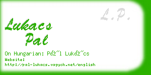 lukacs pal business card